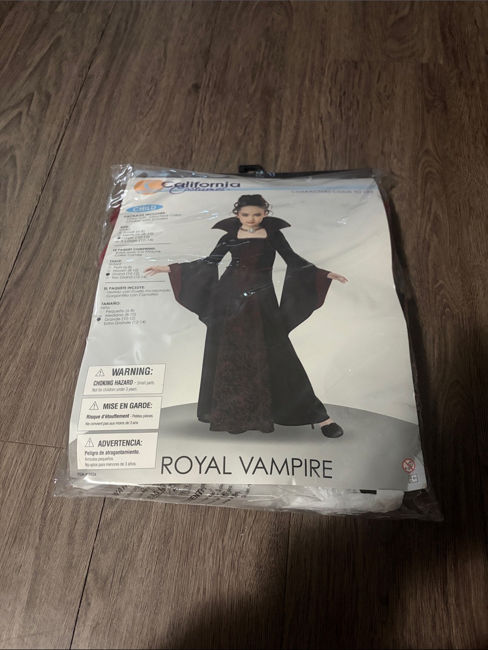 California Costumes Kids Royal Vampire Outfit in Black and Red